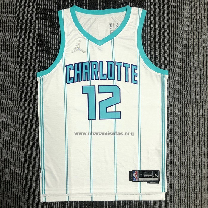 Camiseta Charlotte Hornets Kelly Oubre JR. NO 12 Association 2020-21 Blanco
